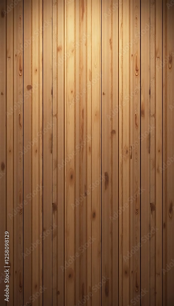 Fototapeta premium Generative AI creates a calming wood panel wall with warm lighting effect