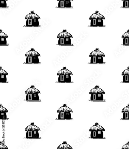 Hut Icon Seamless Pattern M_2311001