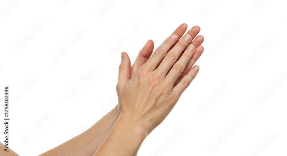 Clapping Human Hands Gesture in Studio Isolation for Appreciation Concept Clapping Human Hands Gesture in Studio Isolation for Appreciation Concept