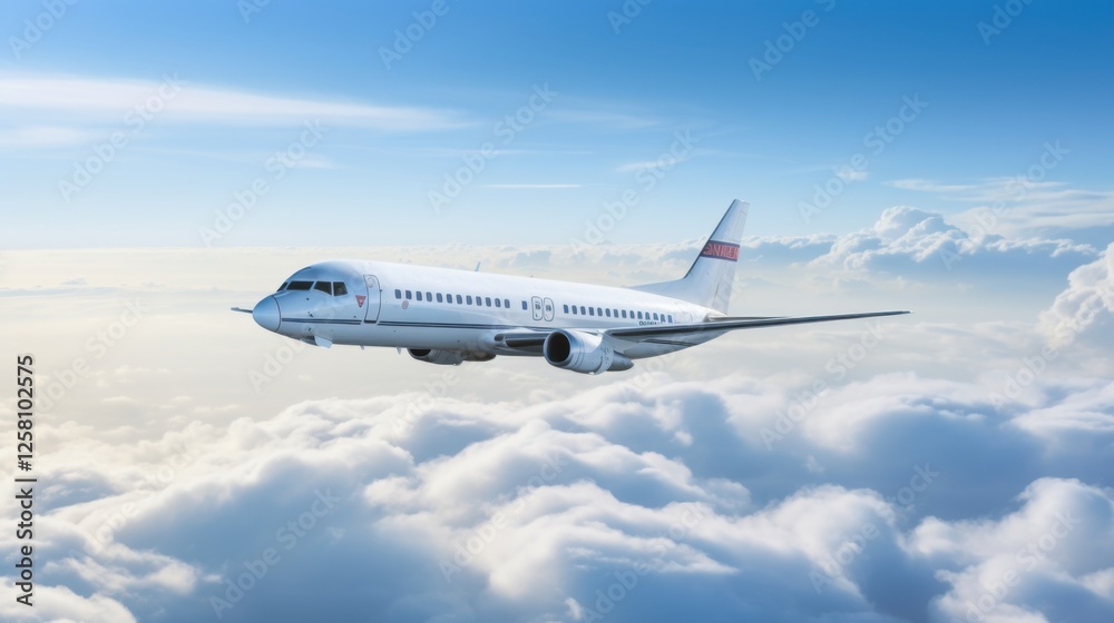 photograph of Passenger plane flying above the clouds photograph of Passenger plane flying above the clouds