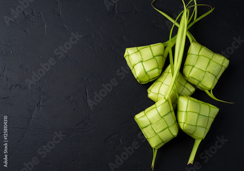 Ketupat: Delicious Malaysian Rice Cakes, Festive Treats for Eid al-Fitr Celebration photo