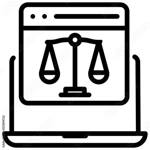online legal service vector outline icon