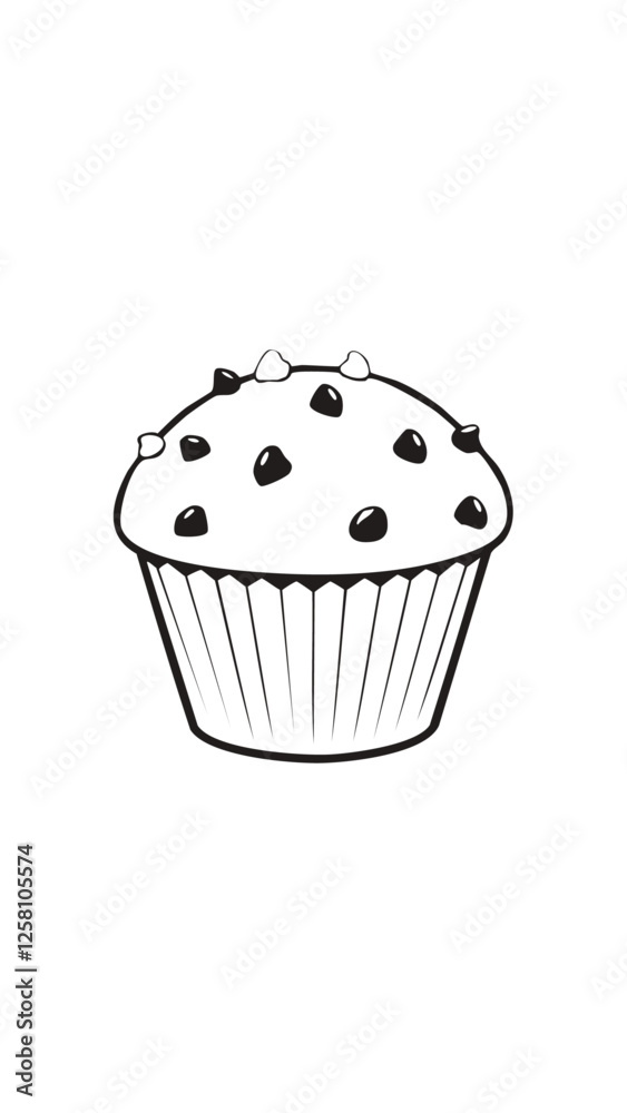 Muffin Food Eatery Meal Coloring Kid Book Page in Black and White. Monochrome and Colored Samples
Muffin Food Eatery Meal Coloring Kid Book Page in Black and White. Monochrome and Colored Samples