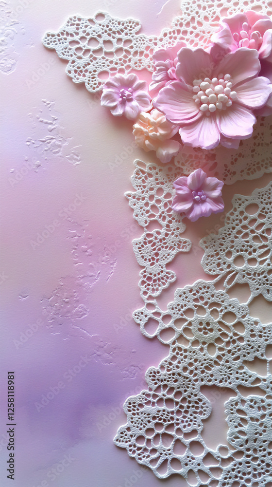 Obraz premium lace pattern watercolor paper