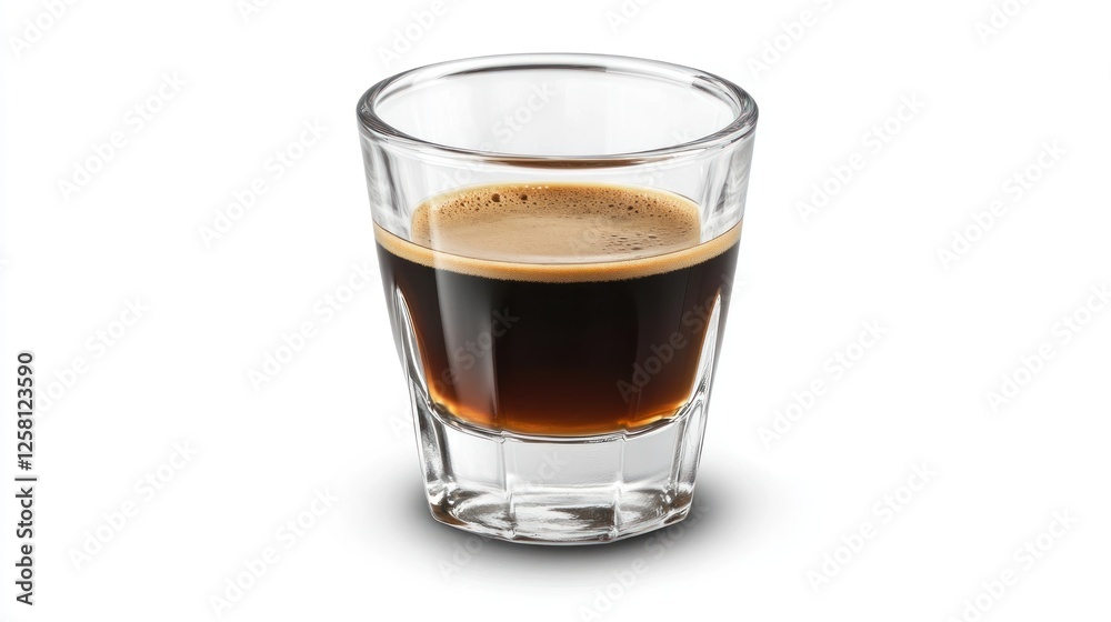 Espresso Coffee Shot Glass Clear Dark Rich Aroma Espresso Coffee Shot Glass Clear Dark Rich Aroma