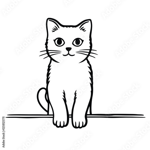 The cat should be standing on its hind legs or perched on a surface 