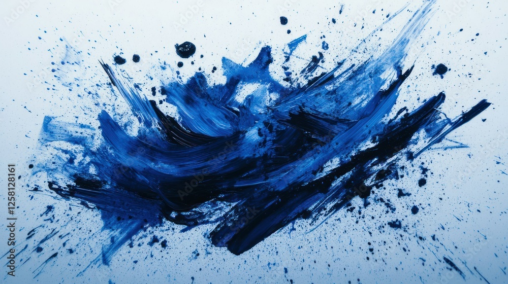 A chaotic blue abstract brush texture with rough, erratic strokes and splattered spray paint on a textured canvas. 4K ultra-detailed photograph. A chaotic blue abstract brush texture with rough, erratic strokes and splattered spray paint on a textured canvas. 4K ultra-detailed photograph.