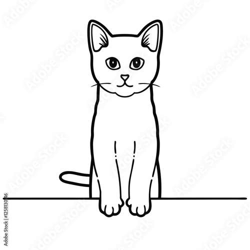 The cat should be standing on its hind legs or perched on a surface 