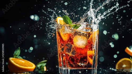 Refreshing Aperol Spritz Cocktail with Orange and Mint