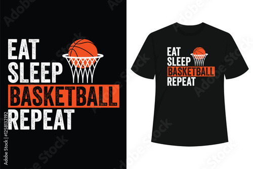 Basketball Coach Eat Sleep Basketball Repeat Basketball T-Shirt