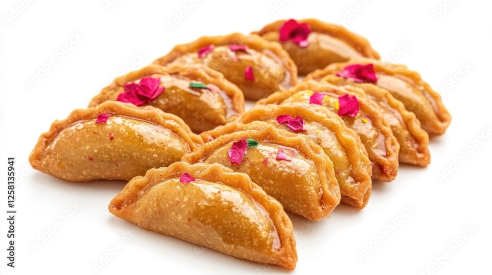 Several cinnamon-flavored pastries, topped with sprinkles, ready for a delightful dessert experience. Several cinnamon-flavored pastries, topped with sprinkles, ready for a delightful dessert experience.