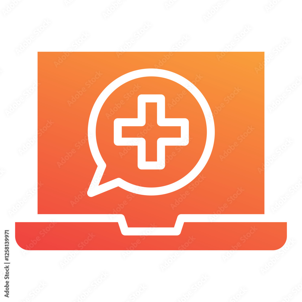 Fototapeta premium Online Care Icon