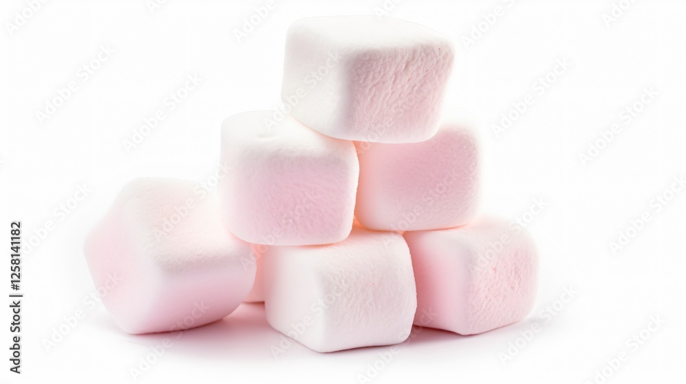 Marshmallow Isolated on White Background