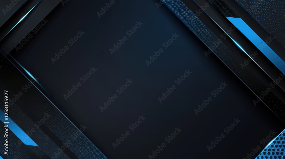 Abstract Blue Background with Intersecting Lines and Shapes, Banner Template with White Space for Text. Geometric Minimalist Wallpaper with Copy Space on Blue Background. Modern Wallpaper. Abstract Blue Background with Intersecting Lines and Shapes, Banner Template with White Space for Text. Geometric Minimalist Wallpaper with Copy Space on Blue Background. Modern Wallpaper.