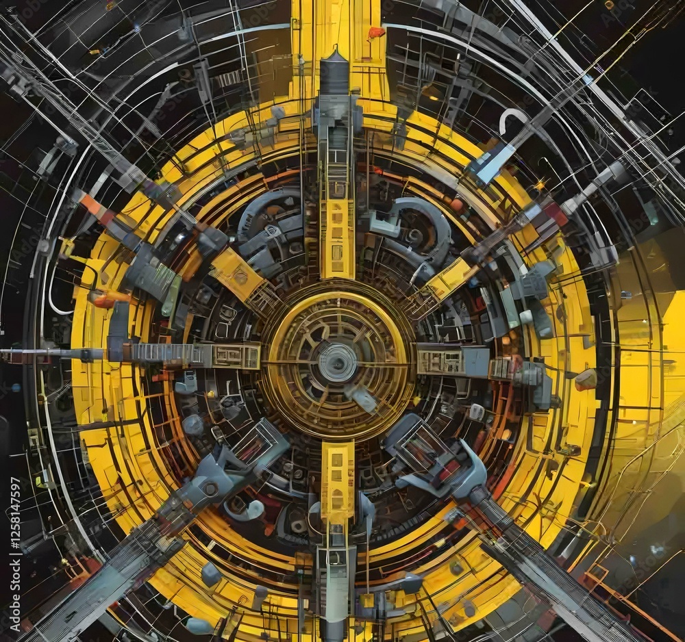 Obraz premium Illustration of abstract technology background.