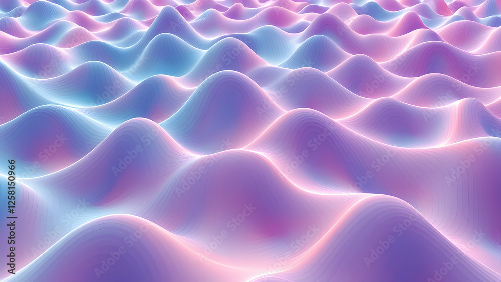 Obraz premium 3D Wavy Patterns – Optical illusions, distorted grids