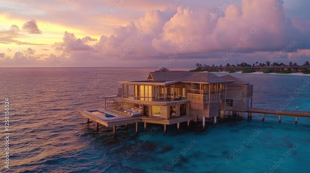 Maldives sunset overwater bungalow luxury resort Maldives sunset overwater bungalow luxury resort