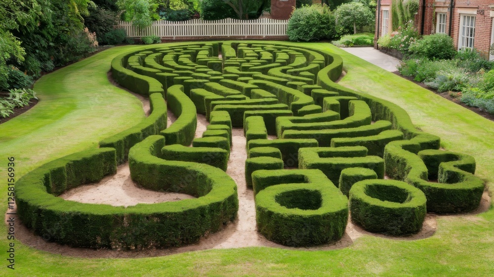 Unique laurel maze designed like a foot Unique laurel maze designed like a foot