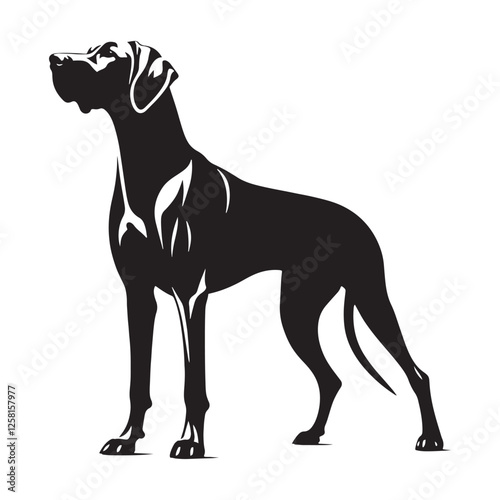 Artistic Rhodesian Ridgeback silhouette for modern and sleek designs - Rhodesian Ridgeback illustration - minimal Rhodesian Ridgeback vector - dog silhouette
