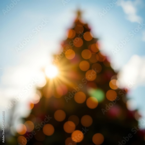 Natural background blurring warm colors and bright glod sunlight bokeh or christmas background green energy at sky sunny color orange light patterns plain abstract flare evening clouds blur Bokeh li