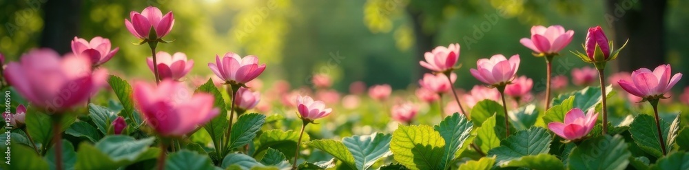 Blooming garden with leaves and stems, garden, botanical, blooms Blooming garden with leaves and stems, garden, botanical, blooms