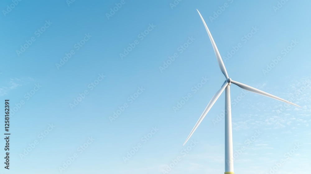 Wind turbine against clear sky. Possible use Educational material, stock image Wind turbine against clear sky. Possible use Educational material, stock image