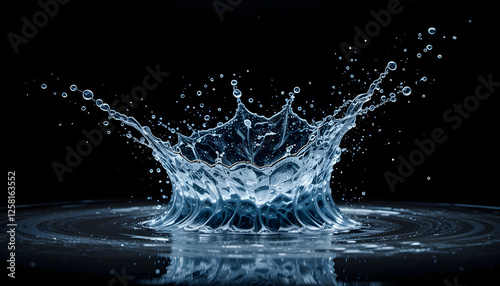Water droplet crown splash