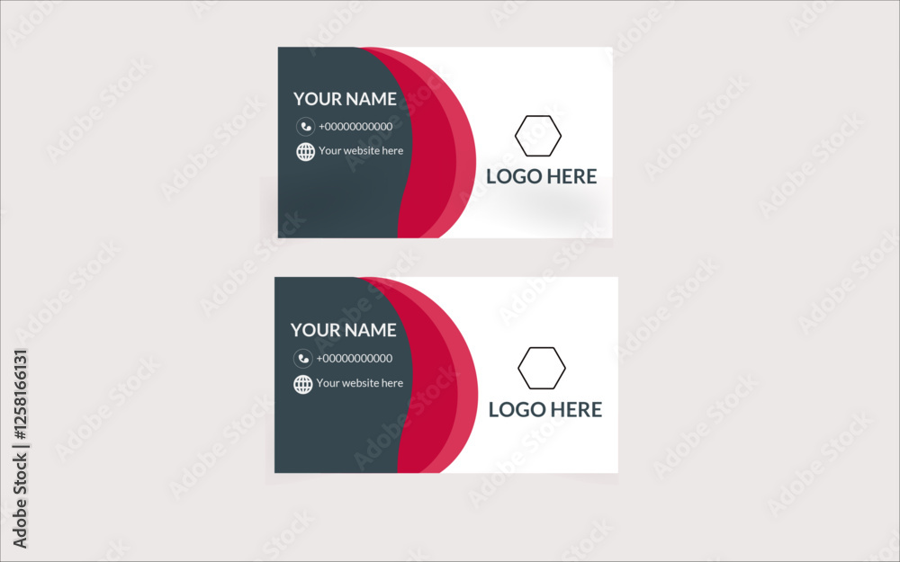  Creative simple modern Corporate Business Card design template
