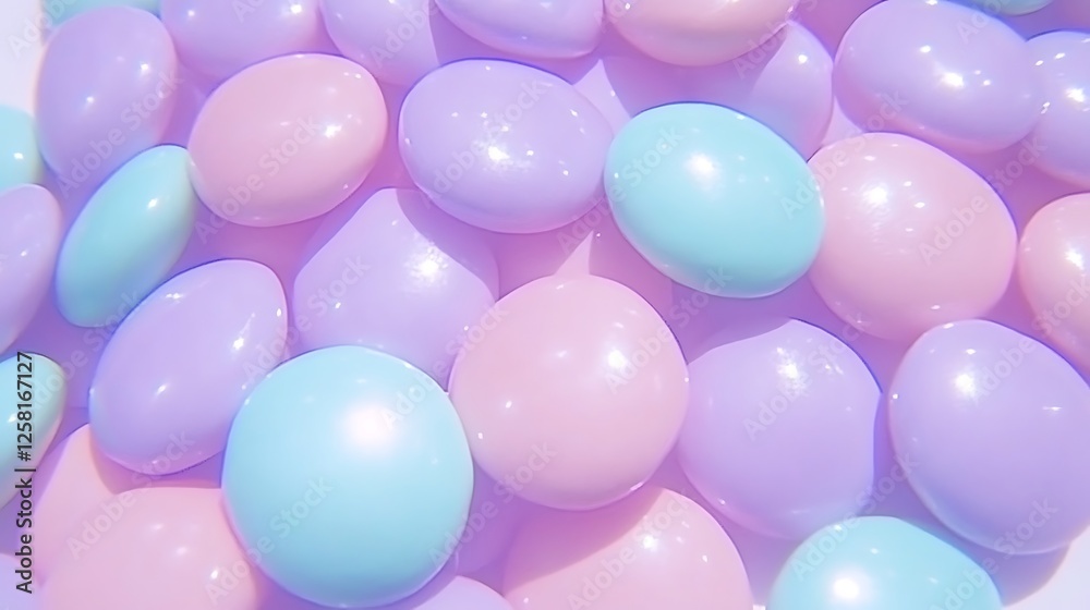 Pastel Colored Candy Coated Drops in Sweet Harmony Refreshing Treat Confection Delightful Background