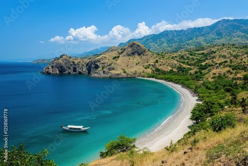 East Timor Paradise: Exotic Asian Coastline Beach in Dili with Tropical Vibe photo