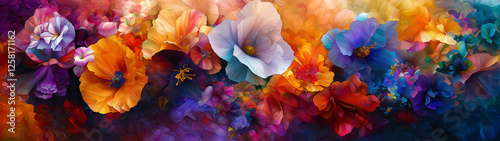 Vibrant Abstract Floral Art with Intricate Textures and a Mesmerizing Blend of Colors
