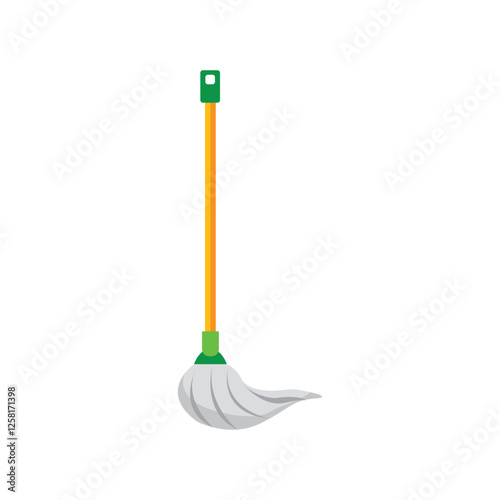 Housework cleaning tool mop illustration icon