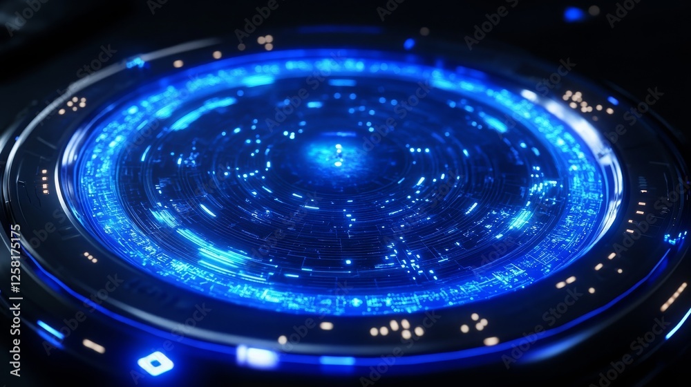 Blue futuristic HUD grid design with 3D effects, sci-fi themes, and artificial intelligence visuals. Blue futuristic HUD grid design with 3D effects, sci-fi themes, and artificial intelligence visuals.
