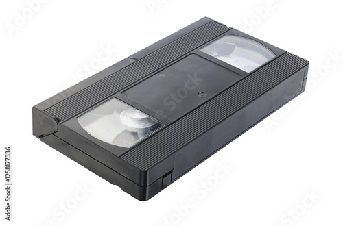 Classic video cassette isolated on white background.