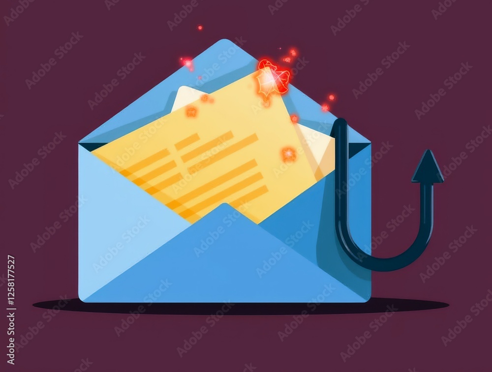 Phishing email with hook warning about online scams and cyber threats Phishing email with hook warning about online scams and cyber threats