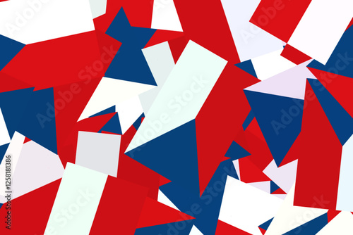 Abstract geometric design inspired by Czech colors