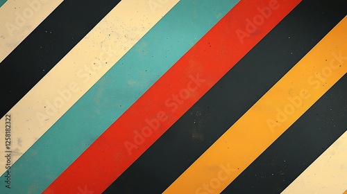 Wallpaper Mural Colorful diagonal stripes on a textured background, creating a vibrant abstract design Torontodigital.ca