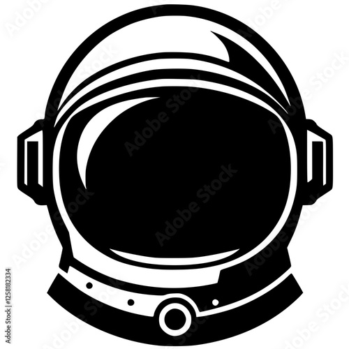 Astronaut helmet silhouette
