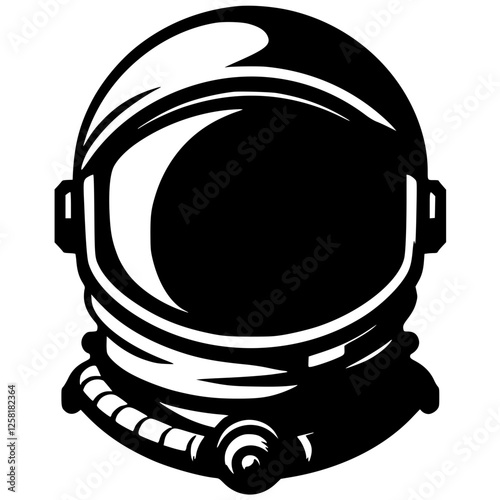Astronaut helmet silhouette
