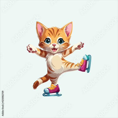 kitten performing a tap dance with tiny shoes photo