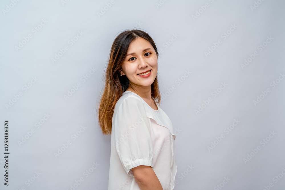 Young Woman Smiling with Confidence and Positivity
