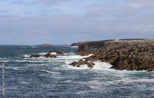 Obraz na płótnie atlantic ocean coast, Quiberon, France w salonie