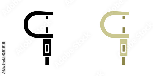 Micrometer icons pack in black and colored version