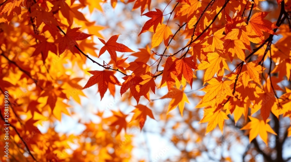 Stunning Autumn Maple Leaves Background Image Stunning Autumn Maple Leaves Background Image