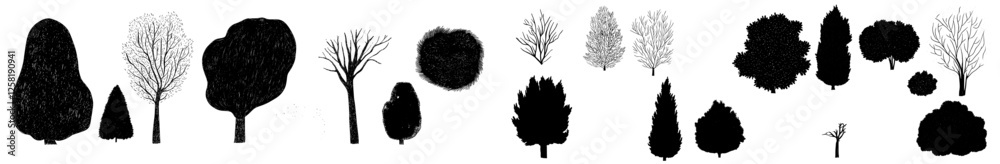 Fototapeta premium Garden park abstract sign, nature environment plan landscape layout object