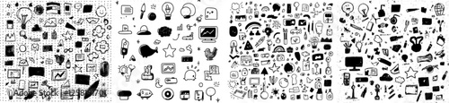 Hand-drawn line icons