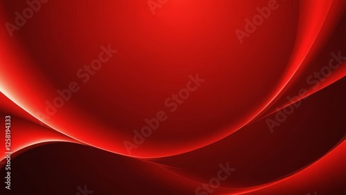 A striking red abstract background with smooth curves, radiating warmth and elegance