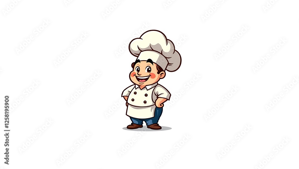 Beautiful men chef mascot logo design ,illustration, vector template isolated on white background, female character with hat and chef uniform, Generated by AI Beautiful men chef mascot logo design ,illustration, vector template isolated on white background, female character with hat and chef uniform, Generated by AI