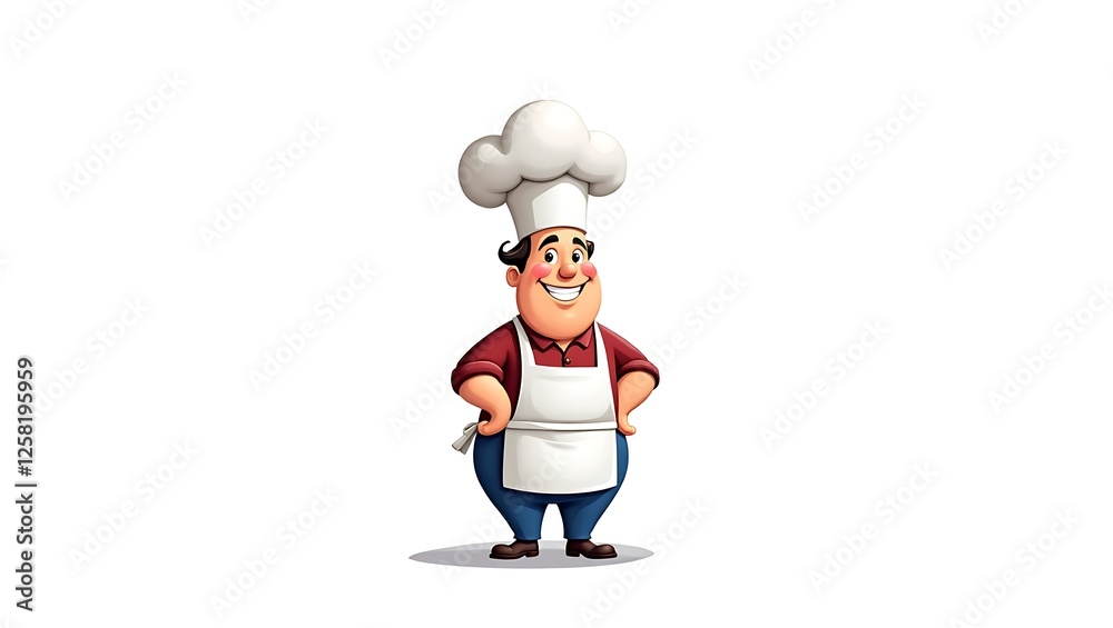 Beautiful men chef mascot logo design ,illustration, vector template isolated on white background, female character with hat and chef uniform, Generated by AI Beautiful men chef mascot logo design ,illustration, vector template isolated on white background, female character with hat and chef uniform, Generated by AI