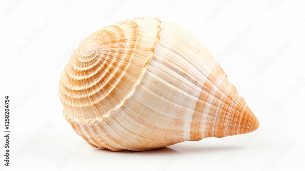 White Seashell Isolated on White Background White Seashell Isolated on White Background
